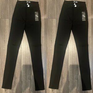 Black Stretchy High Waist Skinny Jeans Pants Size Large
